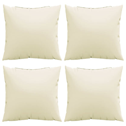 vidaXL Coussins de canapé lot de 4 crème 50x50 cm tissu