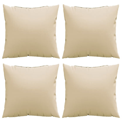 vidaXL Coussins de canapé lot de 4 beige 50x50 cm tissu