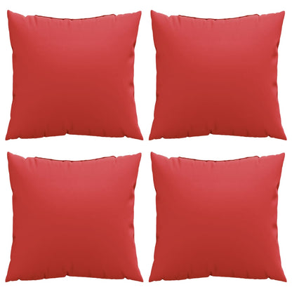 vidaXL Coussins de canapé lot de 4 rouge 50x50 cm tissu