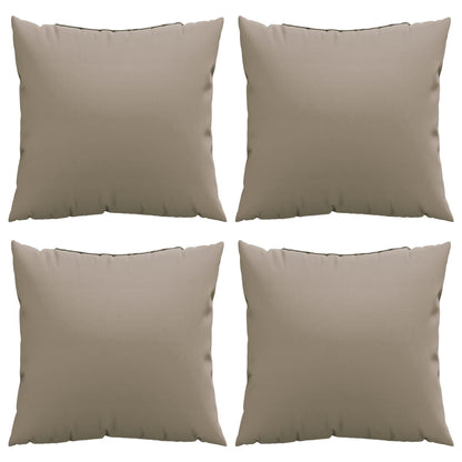 vidaXL Coussins de canapé lot de 4 taupe 50x50 cm tissu
