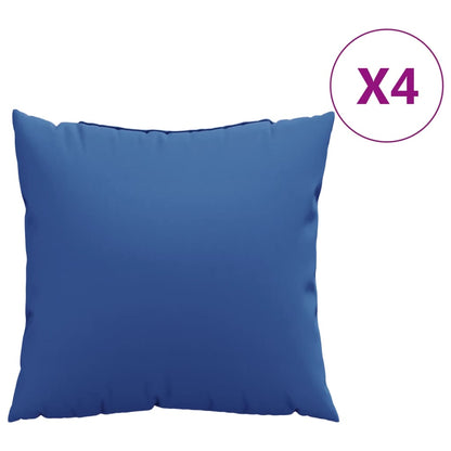 vidaXL Coussins de canapé 4 pcs bleu royal 50x50 cm tissu