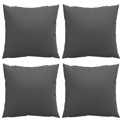 vidaXL Coussins de canapé lot de 4 anthracite 60x60 cm tissu