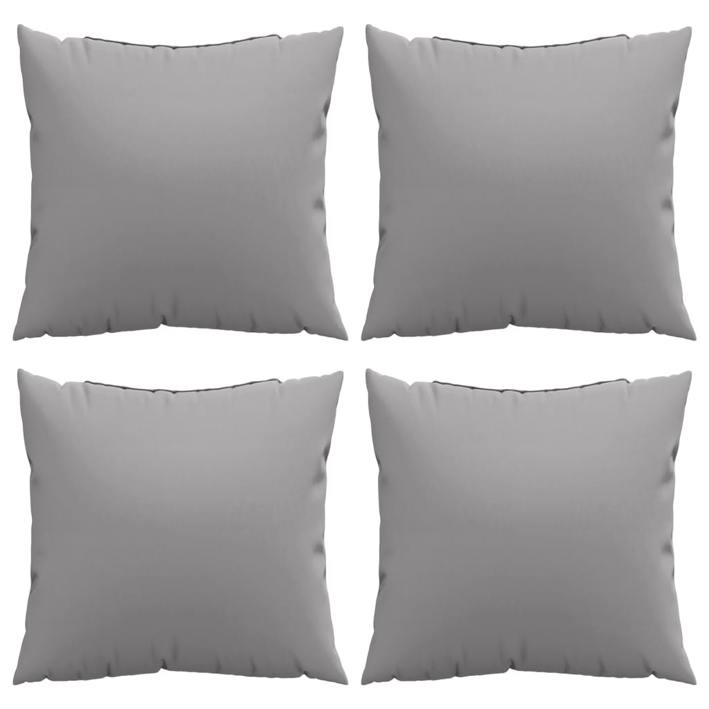 vidaXL Coussins de canapé lot de 4 gris 60x60 cm tissu