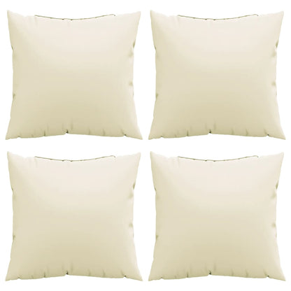 vidaXL Coussins de canapé lot de 4 crème 60x60 cm tissu