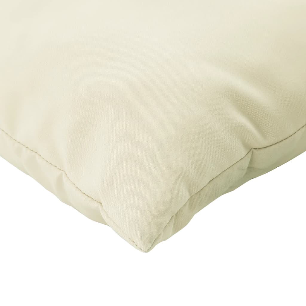 vidaXL Coussins de canapé lot de 4 crème 60x60 cm tissu