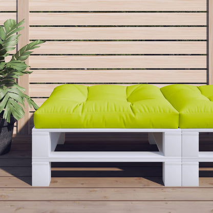 vidaXL Coussin de palette vert brillant 70x70x12 cm tissu