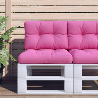 vidaXL Coussins de palette 2 pcs rose tissu