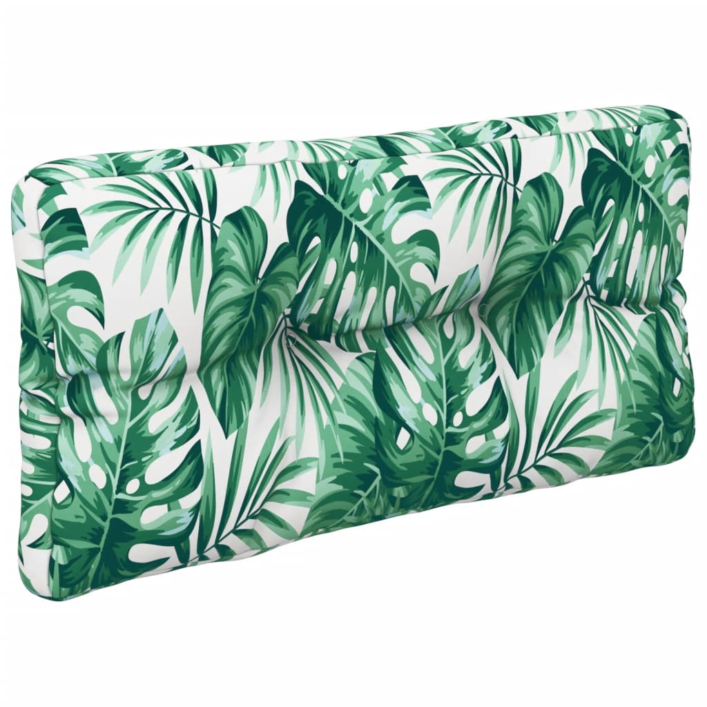 vidaXL Coussins de palette lot de 2 motif de feuilles tissu