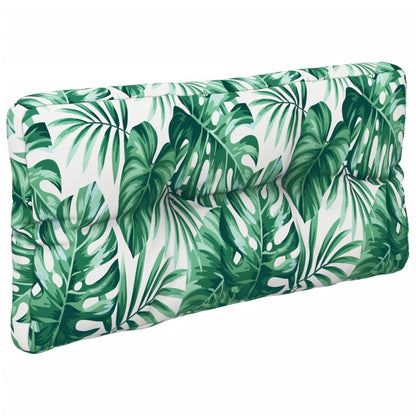 vidaXL Coussins de palette lot de 2 motif de feuilles tissu