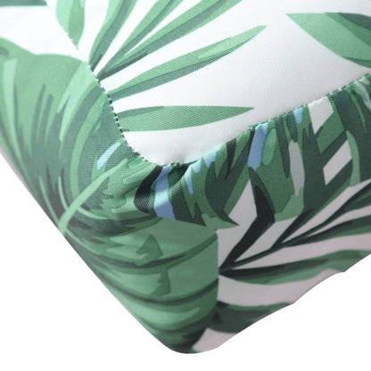vidaXL Coussins de palette lot de 2 motif de feuilles tissu