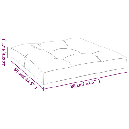 vidaXL Coussins de palette lot de 2 motif à carreaux gris tissu