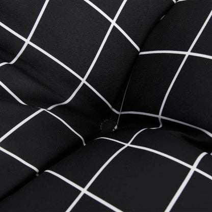 vidaXL Coussins de palette lot de 2 motif à carreaux noir tissu