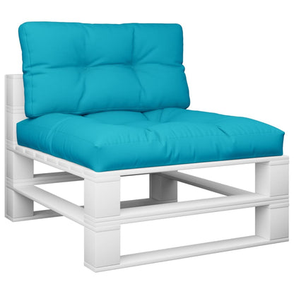vidaXL Coussins de palette 2 pcs turquoise tissu
