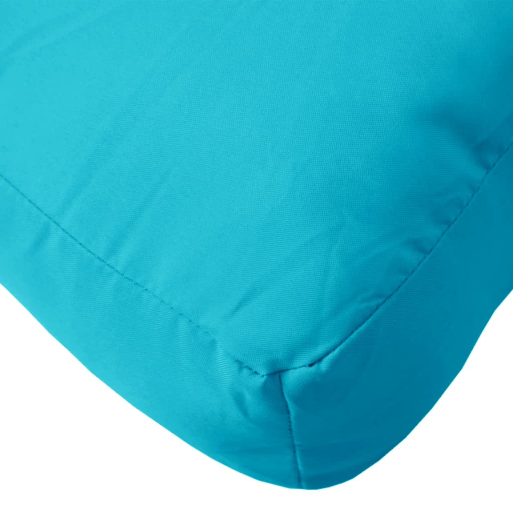 vidaXL Coussins de palette 2 pcs turquoise tissu