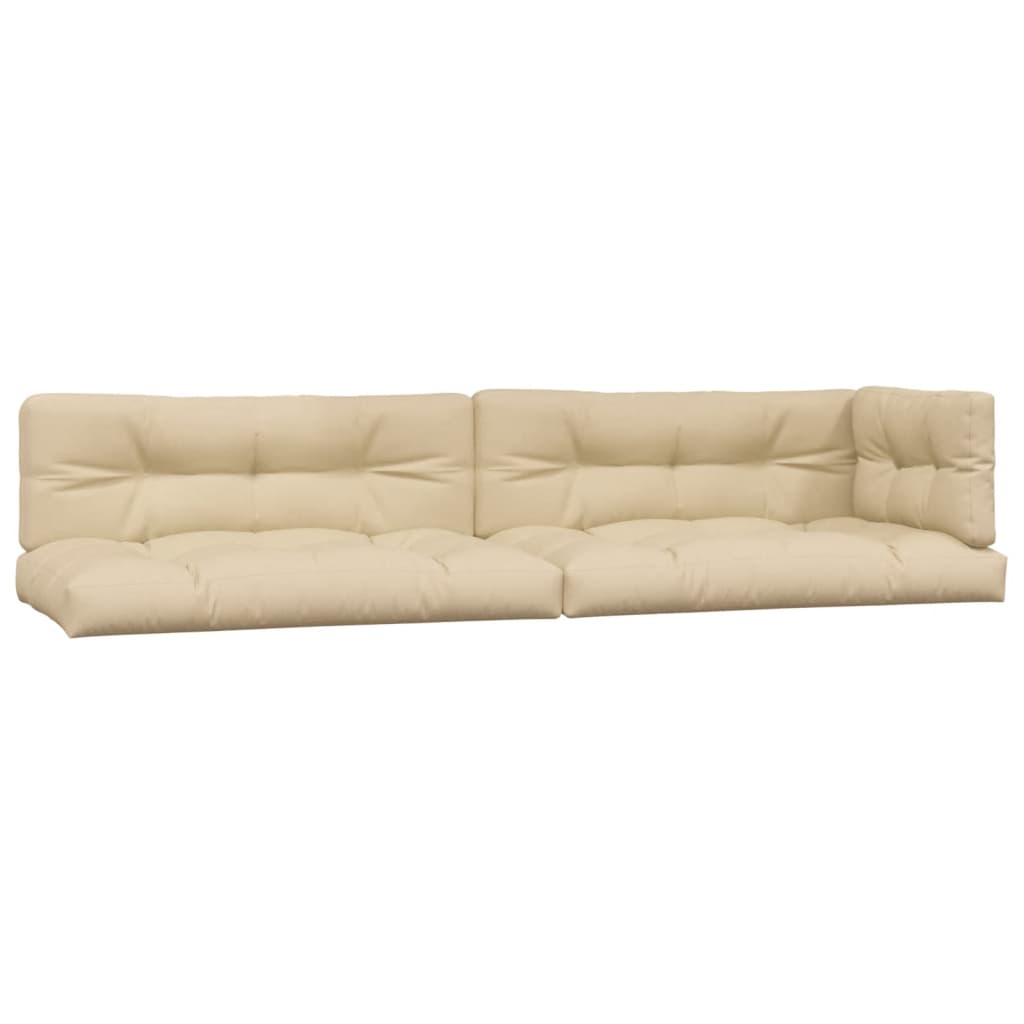 vidaXL Coussins de palette 5 pcs beige tissu