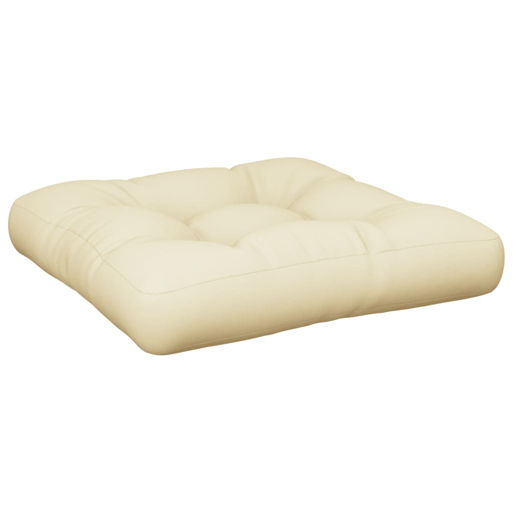 vidaXL Coussin de palette crème 58x58x10 cm tissu