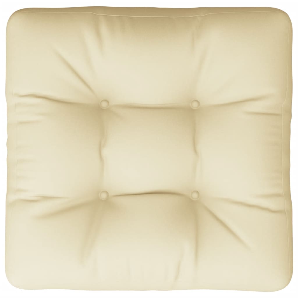 vidaXL Coussin de palette crème 58x58x10 cm tissu