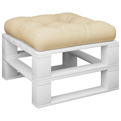 vidaXL Coussin de palette beige 58x58x10 cm tissu