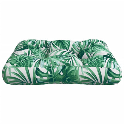 vidaXL Coussin de palette motif de feuilles 58x58x10 cm tissu