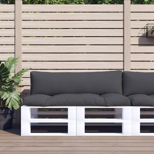 vidaXL Coussins de palette lot de 2 anthracite tissu