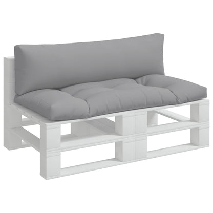 vidaXL Coussins de palette lot de 2 gris tissu