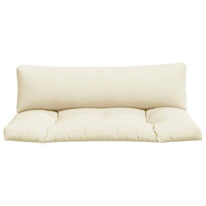 vidaXL Coussins de palette lot de 2 crème tissu