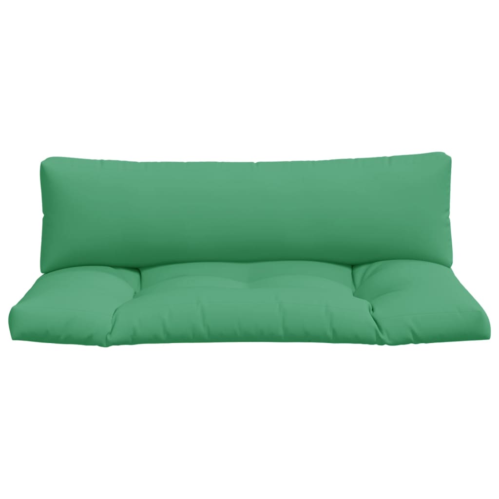 vidaXL Coussins de palette lot de 2 vert tissu