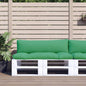 vidaXL Coussins de palette lot de 2 vert tissu