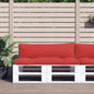 vidaXL Coussins de palette lot de 2 rouge tissu