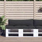vidaXL Coussins de palette lot de 2 noir tissu