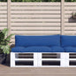 vidaXL Coussins de palette lot de 2 bleu tissu