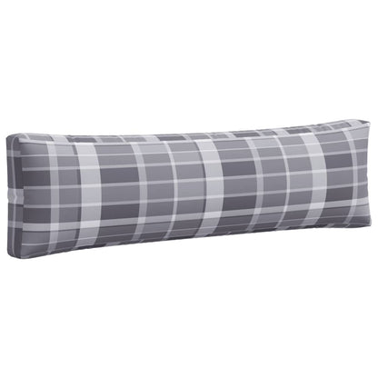 vidaXL Coussins de palette 2 pcs carreaux gris tissu
