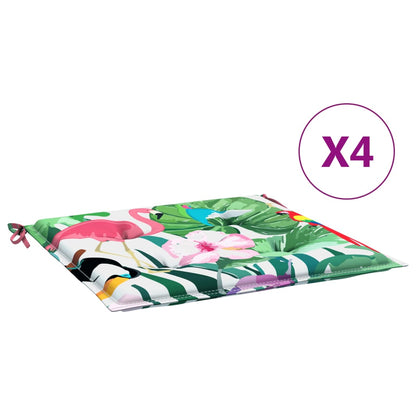 vidaXL Coussins de chaise de jardin lot de 4 multicolore 40x40x3 cm