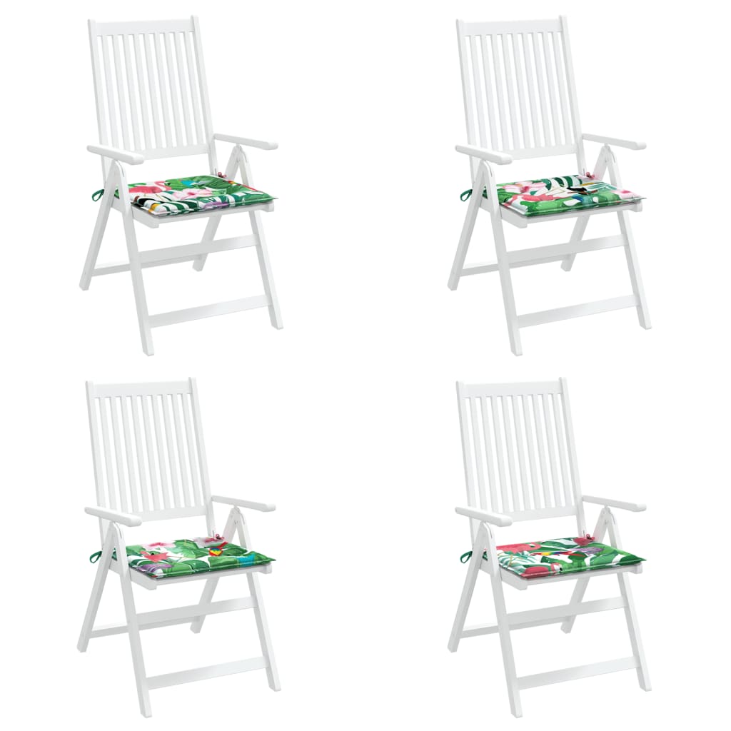 vidaXL Coussins de chaise de jardin lot de 4 multicolore 40x40x3 cm