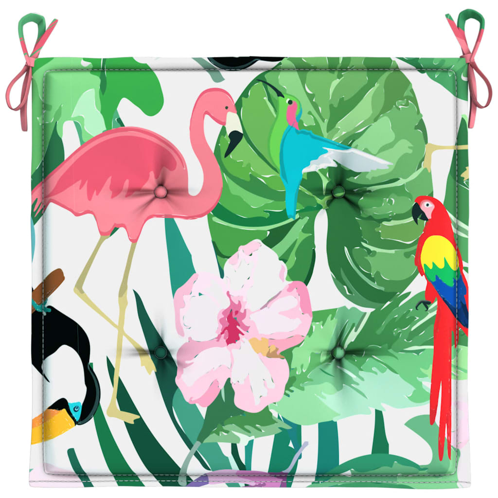 vidaXL Coussins de chaise de jardin lot de 4 multicolore 40x40x3 cm