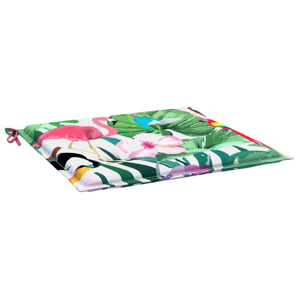 vidaXL Coussins de chaise de jardin lot de 2 multicolore 50x50x3 cm
