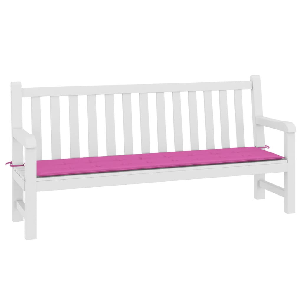 vidaXL Coussin de banc de jardin rose 200x50x3 cm tissu