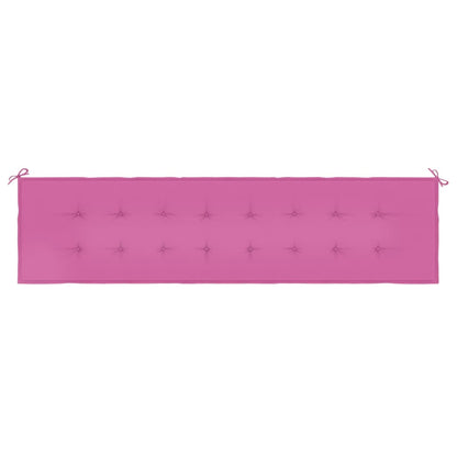 vidaXL Coussin de banc de jardin rose 200x50x3 cm tissu
