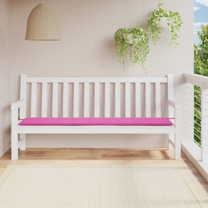 vidaXL Coussin de banc de jardin rose 200x50x3 cm tissu