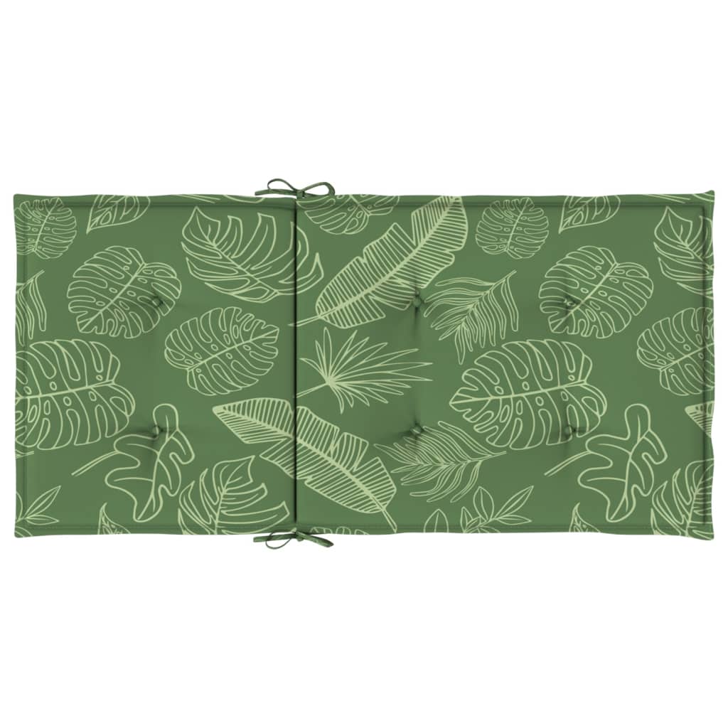 vidaXL Coussins de chaise à dossier bas lot de 2 modèle de feuille