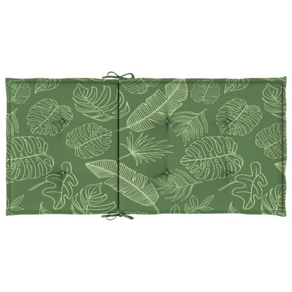 vidaXL Coussins de chaise à dossier bas lot de 2 modèle de feuille