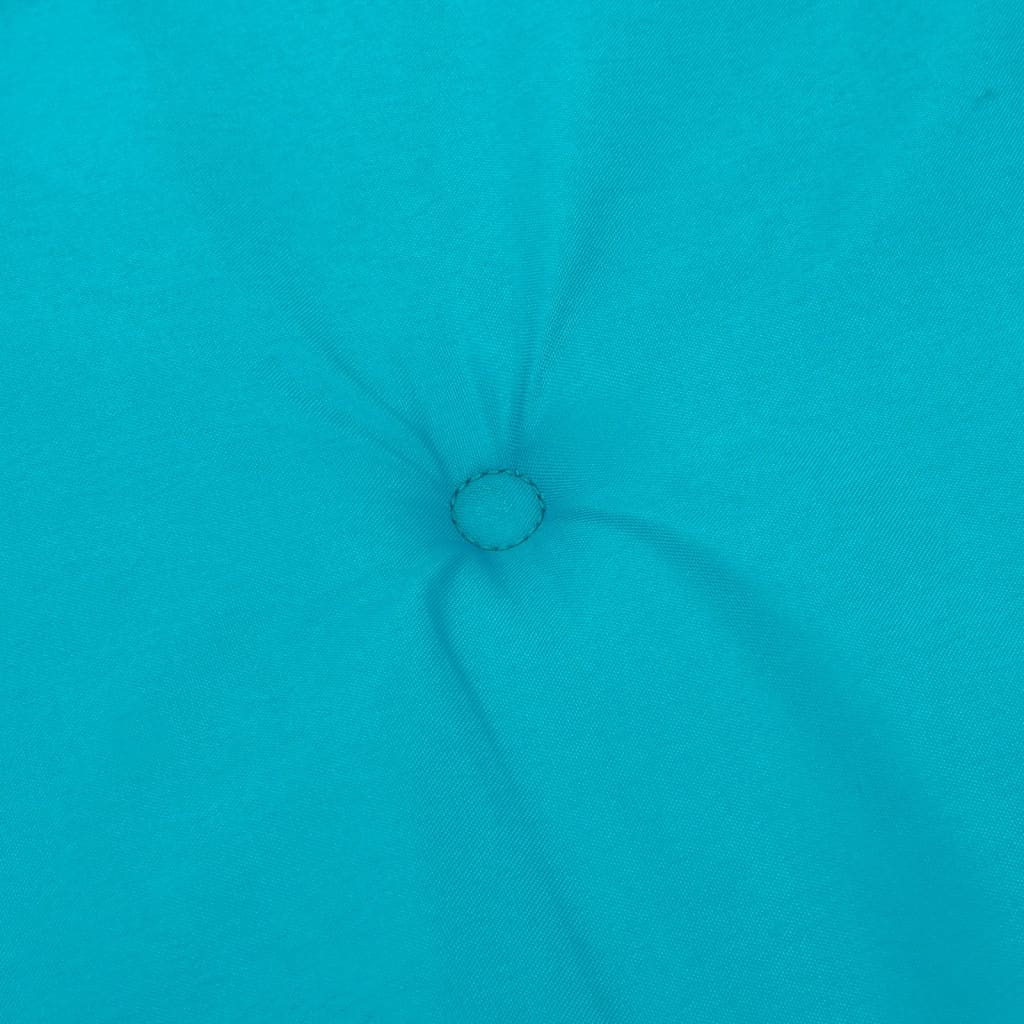 vidaXL Coussins de chaise à dossier bas lot de 2 turquoise tissu