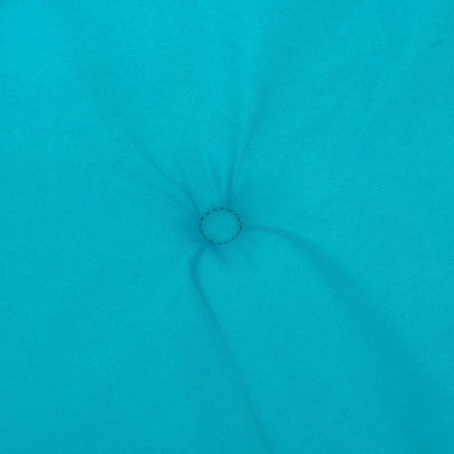 vidaXL Coussins de chaise à dossier bas lot de 2 turquoise tissu
