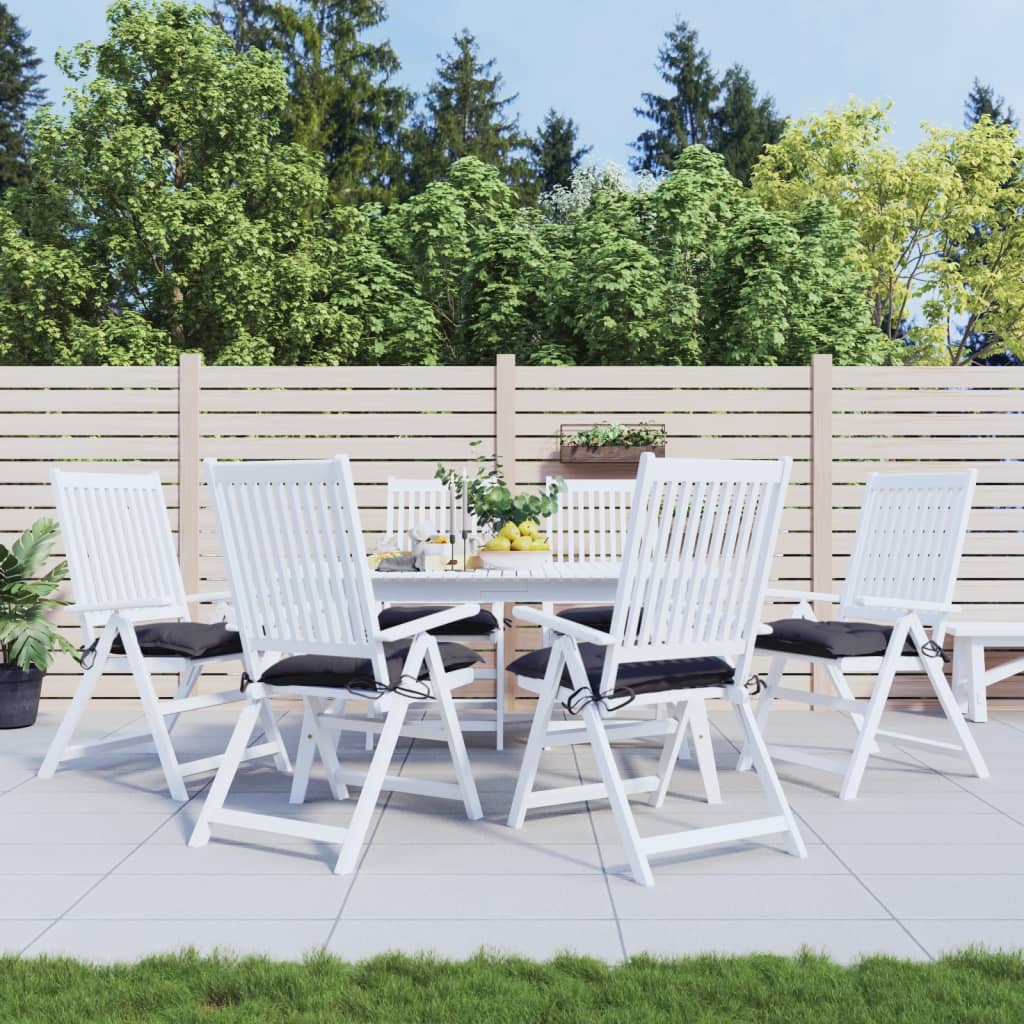 vidaXL Coussins de chaise 6 pcs anthracite 40x40x7 cm
