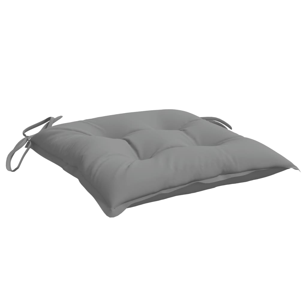 vidaXL Coussins de chaise lot de 6 gris 40x40x7 cm tissu oxford