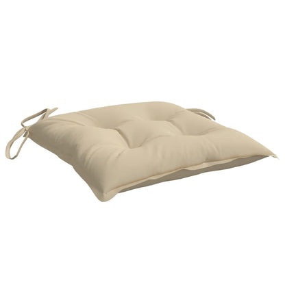 vidaXL Coussins de chaise lot de 6 beige 40x40x7 cm tissu oxford