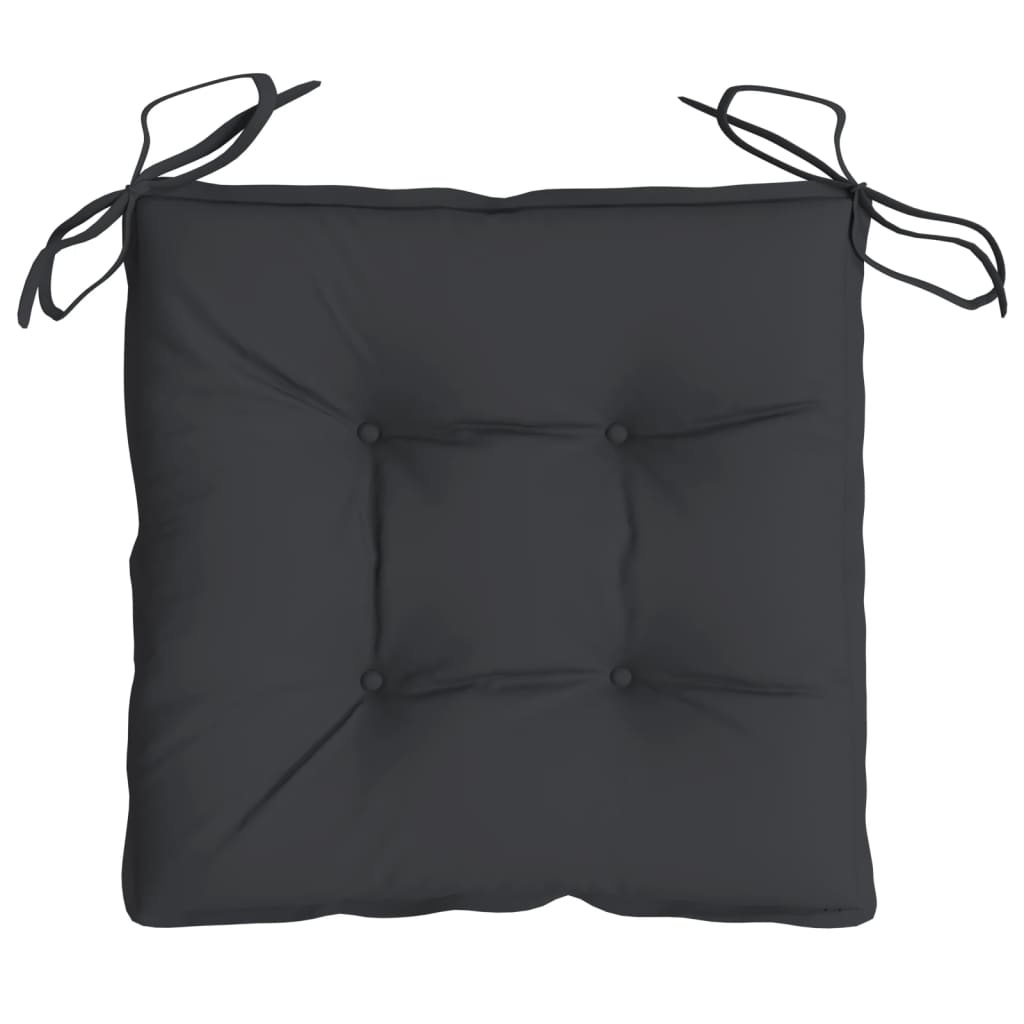 vidaXL Coussins de chaise lot de 6 noir 40x40x7 cm tissu oxford