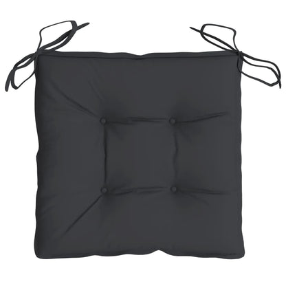 vidaXL Coussins de chaise lot de 6 noir 40x40x7 cm tissu oxford