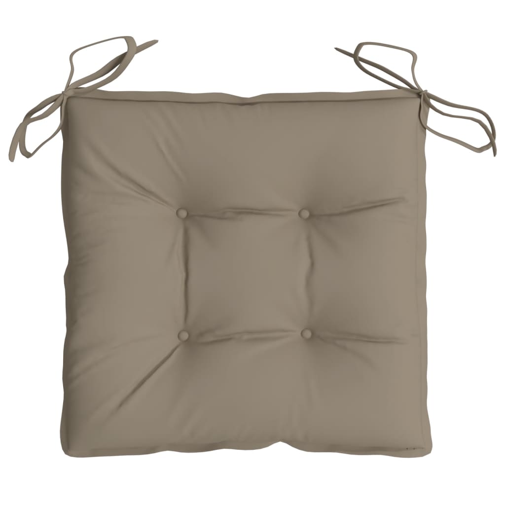 vidaXL Coussins de chaise 6 pcs taupe 40x40x7 cm tissu oxford