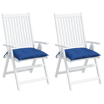 vidaXL Coussins de chaise lot de 2 bleu 40x40x7 cm tissu oxford